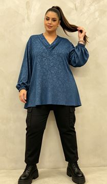 Immagine di PLUS SIZE STRETCH TUNIC WITH V NECK
